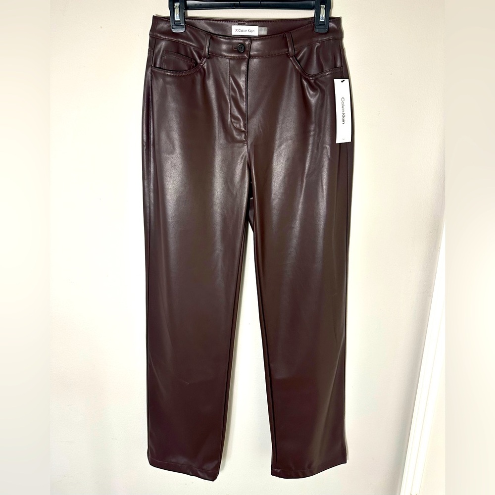 Faux leather pants